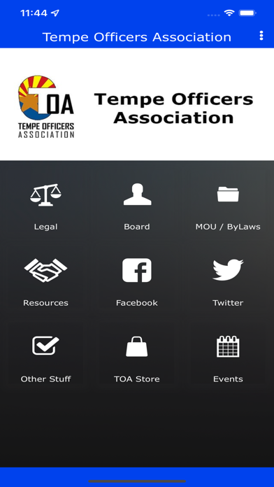 Tempe Officer's Association Screenshot