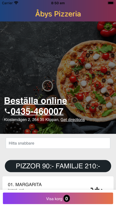 Åbys Pizzeria Screenshot 1 - AppWisp.com Åbys Pizzeria Screenshot 1 - AppWisp.com
