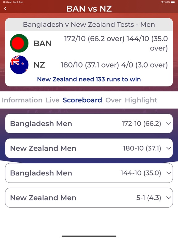 Screenshot #5 pour T20 World Cup live scores