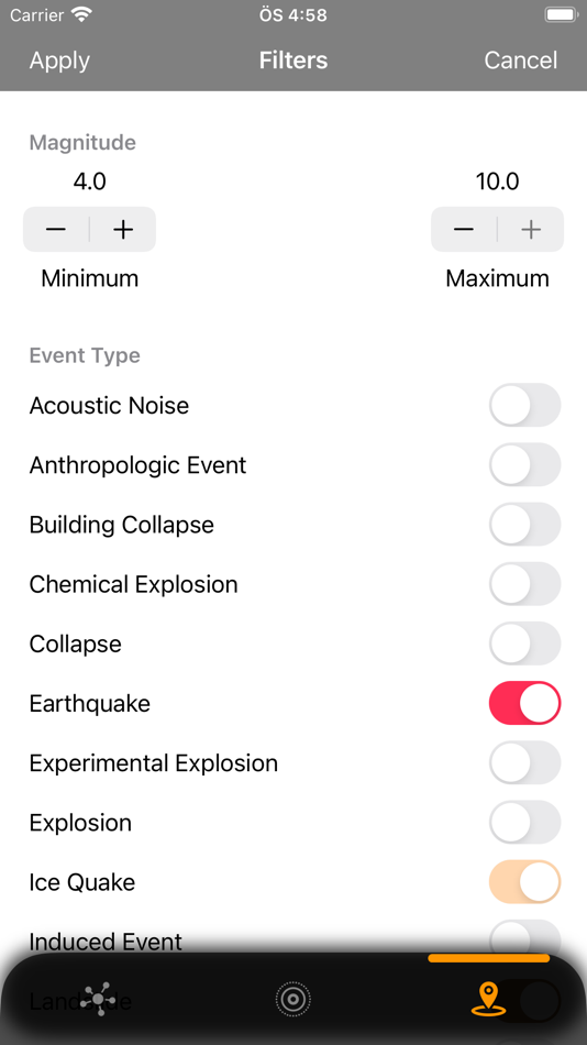 #4. DataX Earthquake (iOS) 由: tamer bayramogullari