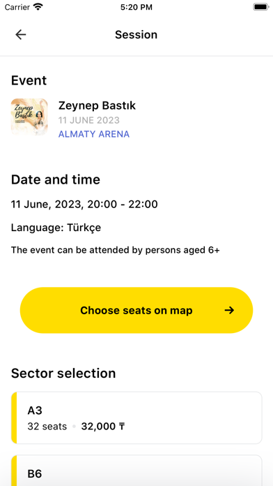 iTicket.KZ (Kazakhstan) Screenshot
