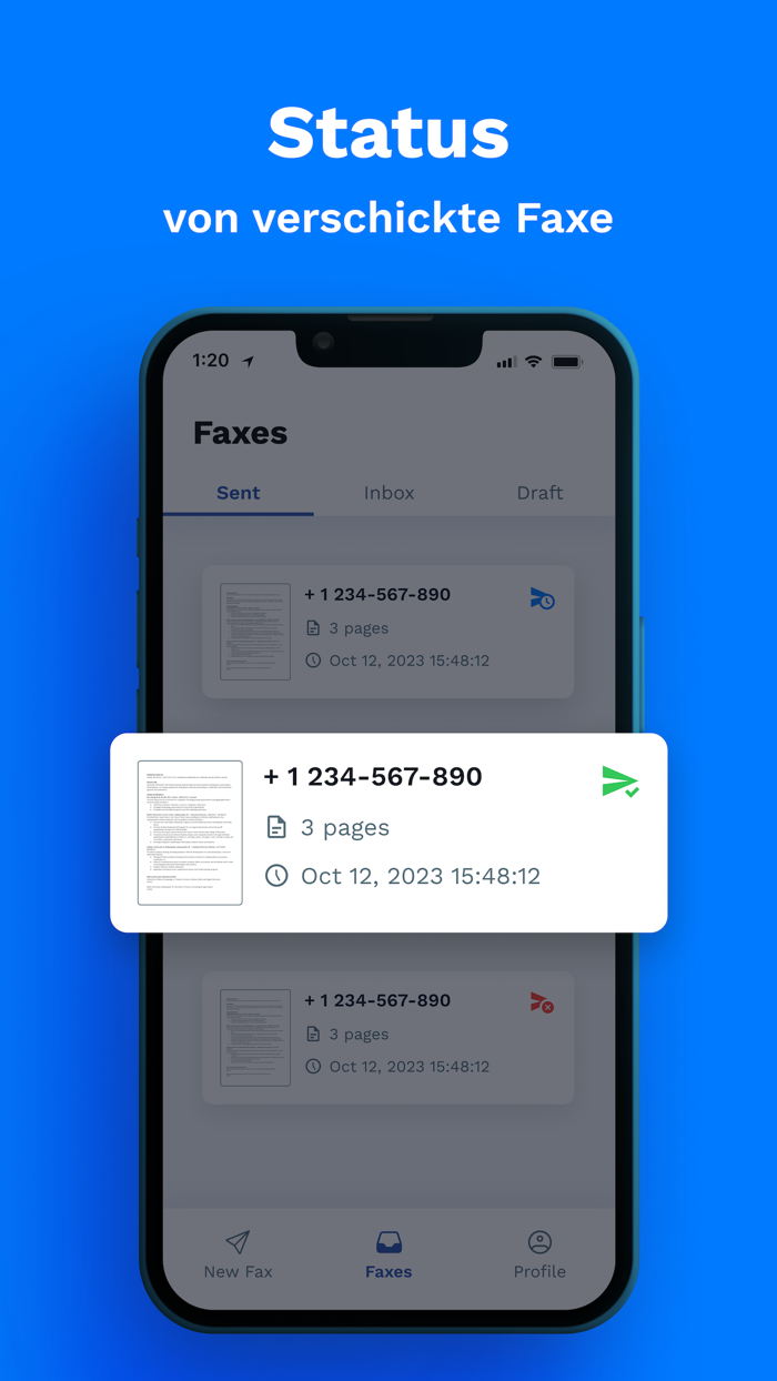 Fax - Versende Fax vom Handy