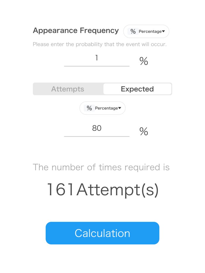 Probability Calc of winning