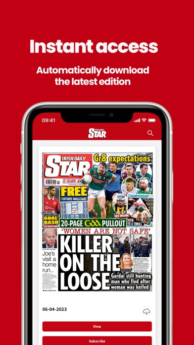 Irish Daily Star Newspaper Screenshot
