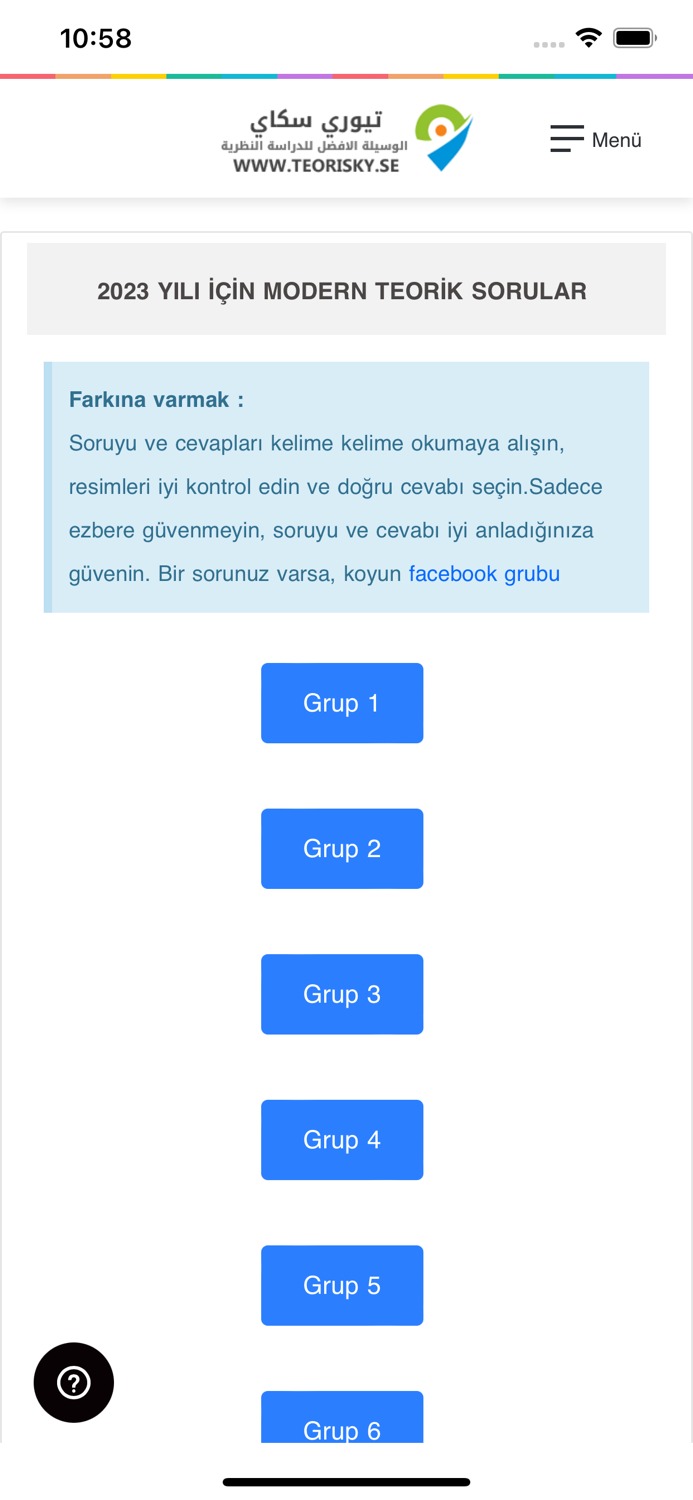 Teori B körkort - Turkiska