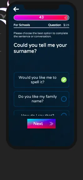 Game screenshot English Questionnaire hack