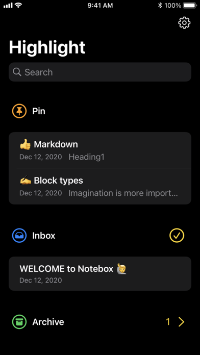 Notebox - Encrypted Screenshot