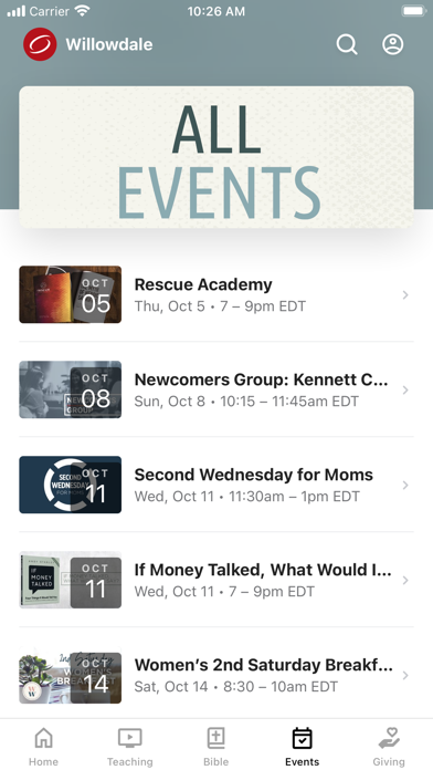 Willowdale Chapel App Screenshot