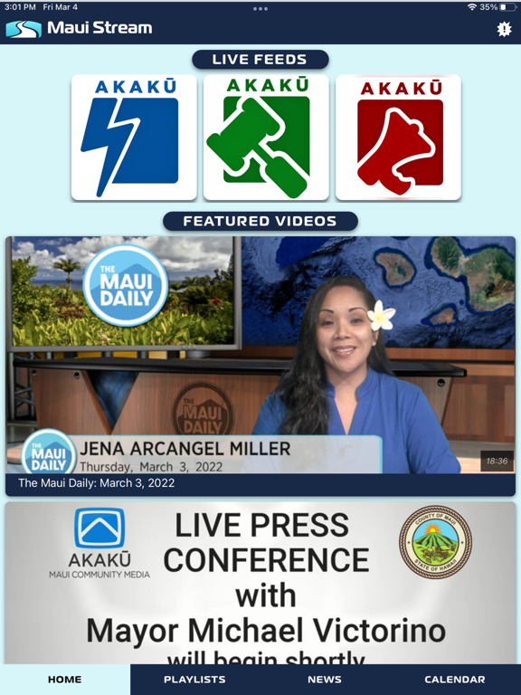 Maui Stream iPad screenshot 1 - Entertainment app