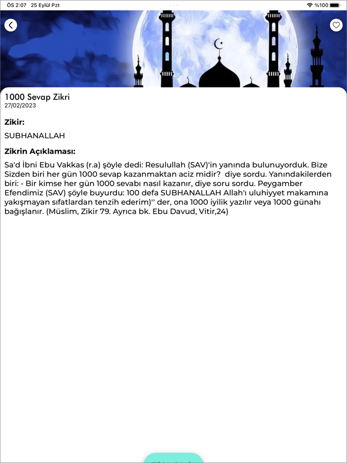 Zikirmatik Sesli Zikirler