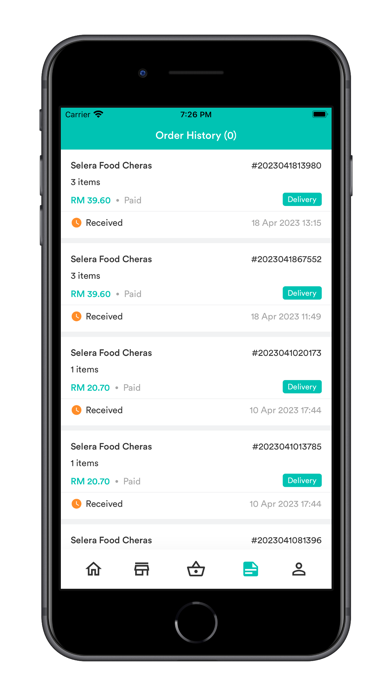 FCS Order Screenshot