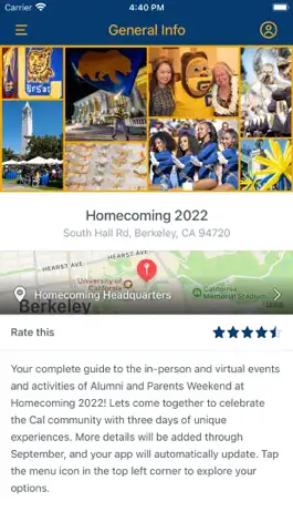 Game screenshot UC Berkeley / Cal Event Guides hack