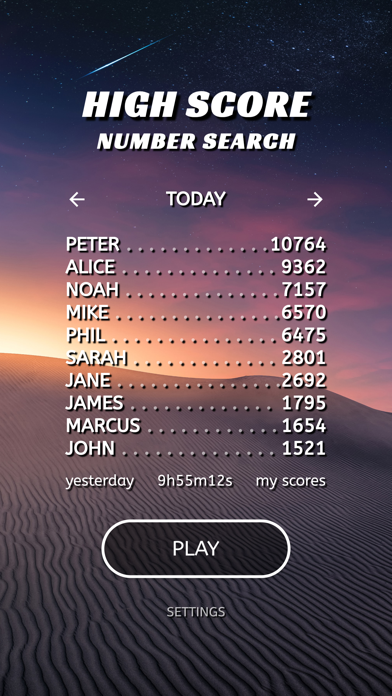 High Score: Number Search Screenshot