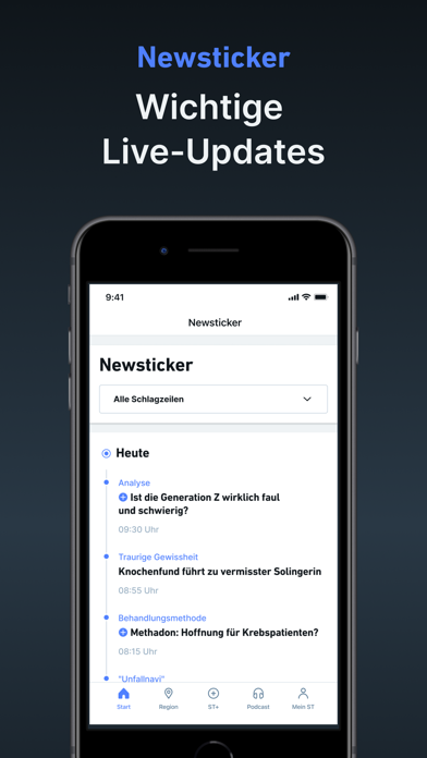 ST - Nachrichten und Podcast Screenshot