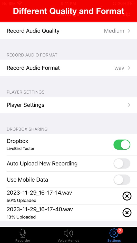 #5. Voice Recorder - Audio Record (iOS) 由: LiveBird Technologies Private Limited