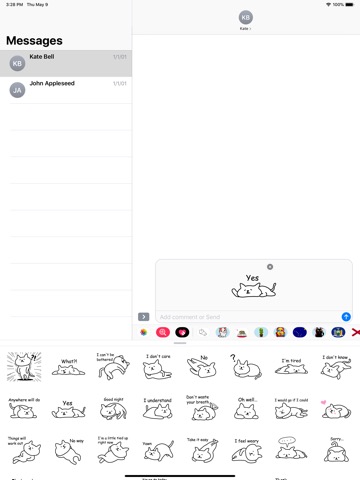 Bored cat - Emoji and Stickersのおすすめ画像2