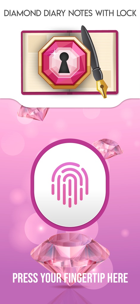 Diamond Diary Notes With Lock - Productivity App | MWM