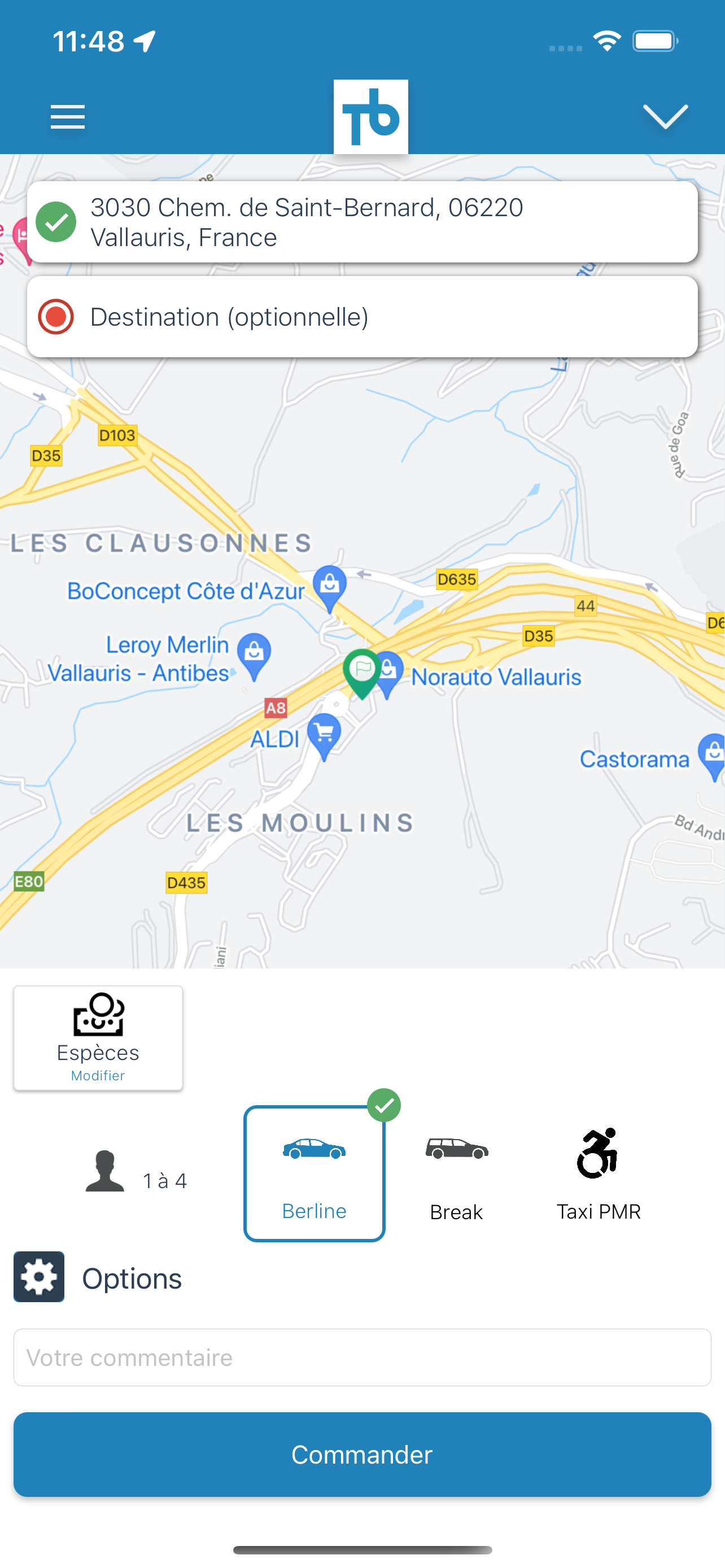 Taxis Bleus