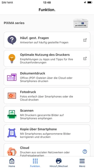 Screenshot von Canon PRINT auf dem iPhone 3