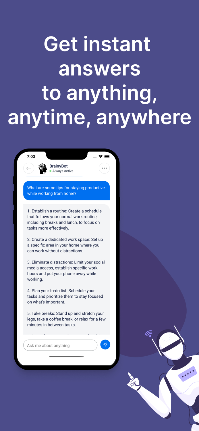 Chatbot Assistant - BrainyBot