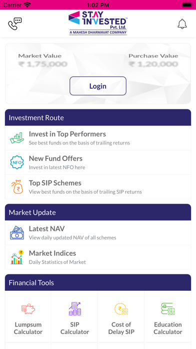 STAY INVESTED Screenshot