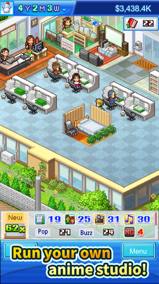 #1. Anime Studio Story (iOS) 来自: Kairosoft Co.,Ltd