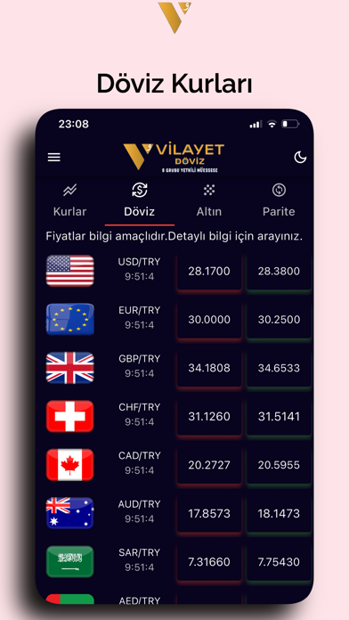Vilayet Döviz Screenshot