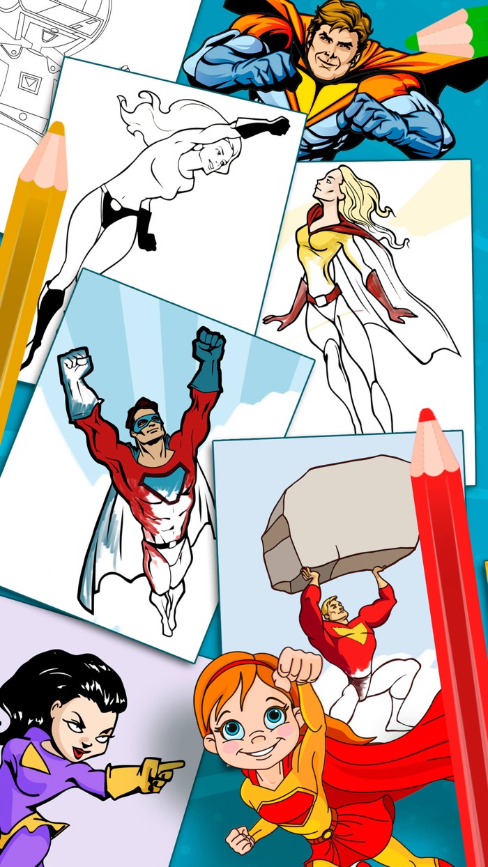 Paint Magical Superheroes
