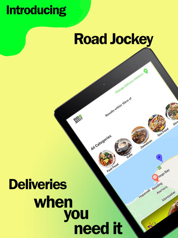 RoadJockey Food Delivery iPad screenshot 1 - Food & Drink app