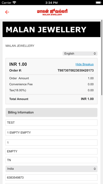 Malan Jewellery Savings Screenshot