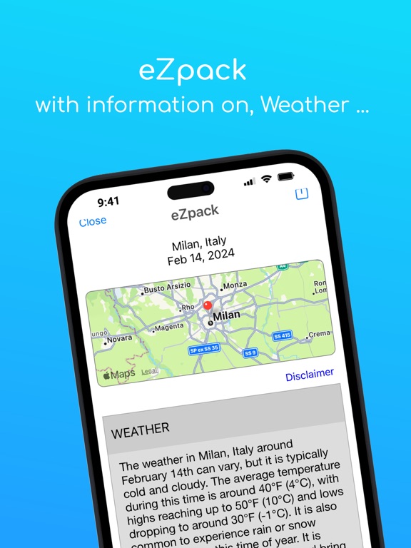 ezpack iPad screenshot 4 - Travel app