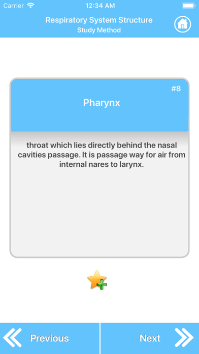 Screenshot #3 pour Respiratory System Study Cards