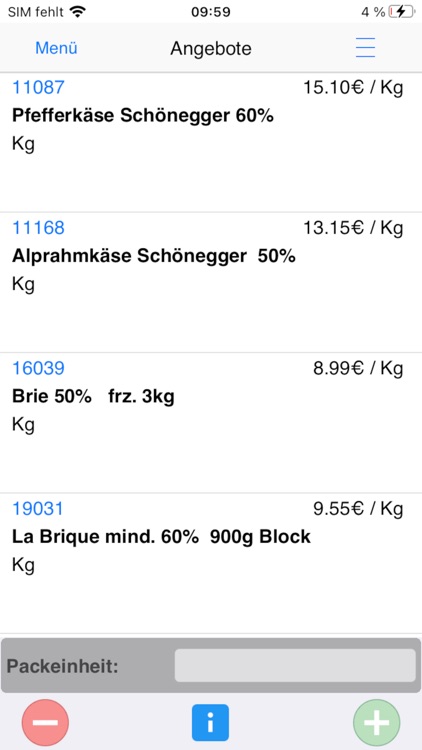 WebshopApp Pfennigwerth-Gastro