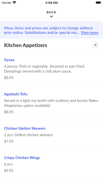 Gari Japanese Restuarant Screenshot