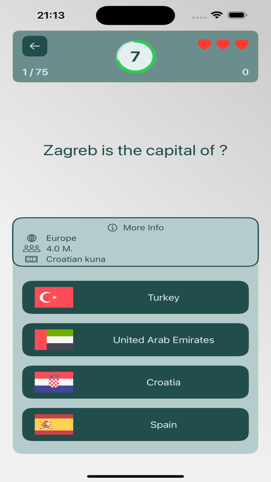 #6. Flaggo: Flags and Capitals (iOS) 由: Ilkay Girgin