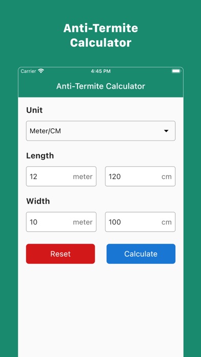 Screenshot #1 pour Anti-Termite Calculator