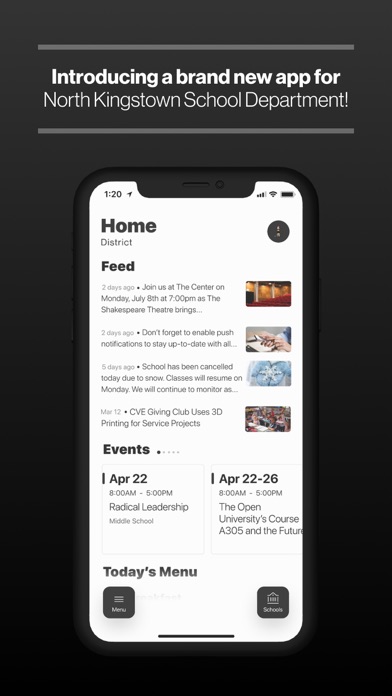 North Kingstown School Dept. Screenshot