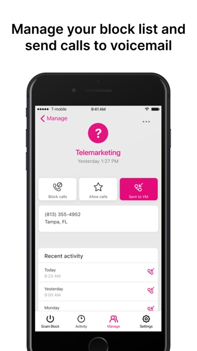 T-Mobile Scam Shield Screenshot