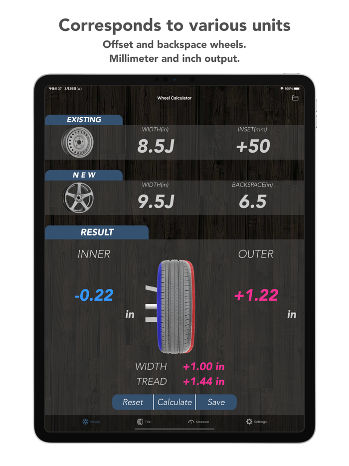 Tire Calculator OffsetandSpeed
