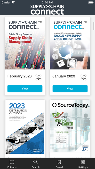 Endeavor Supply Chain Connect Screenshot