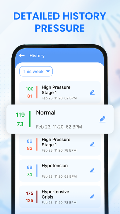Screenshot #2 pour BMP: Blood Pressure Tracker