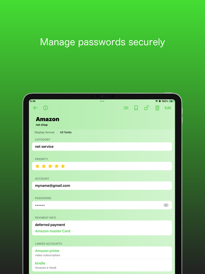 Account - password manager