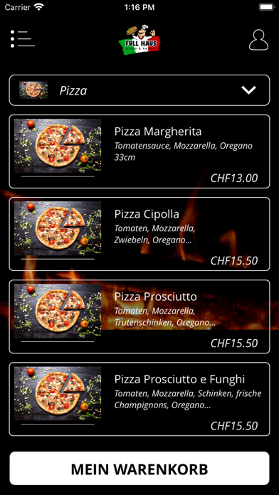 FullHaus Nussbaumen Pizza Screenshot