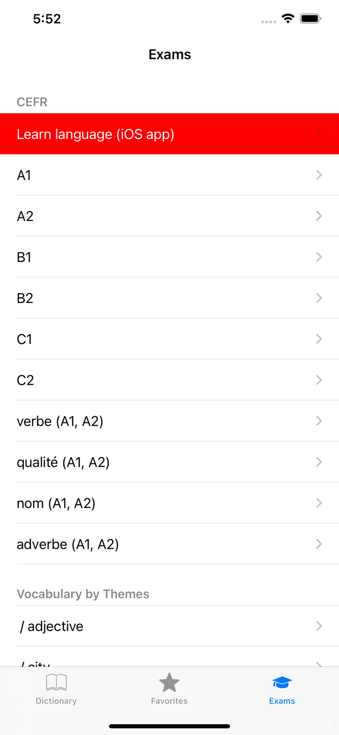 French Pro dictionary and exams