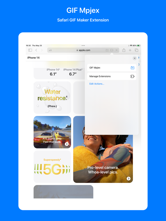 GIF Mpjex iPad screenshot 2 - Photo & Video app