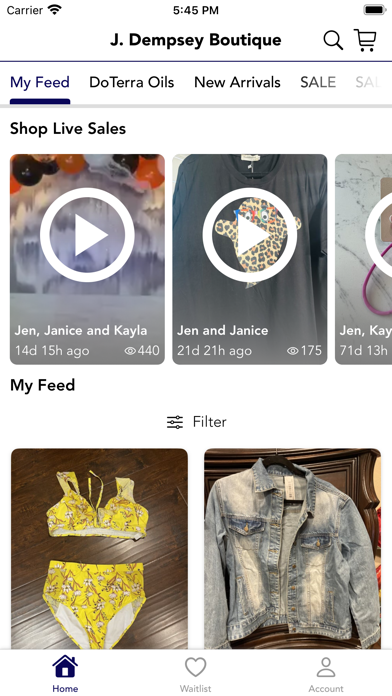 J. Dempsey Boutique Screenshot