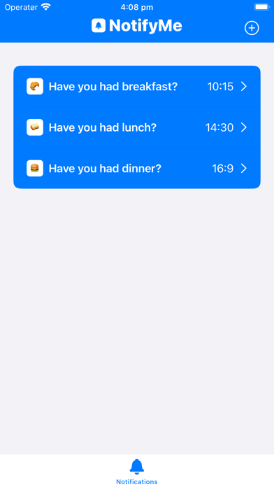 NotifyMe+ Screenshot