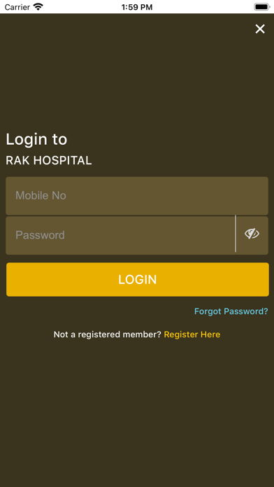 RAK Hospital Screenshot