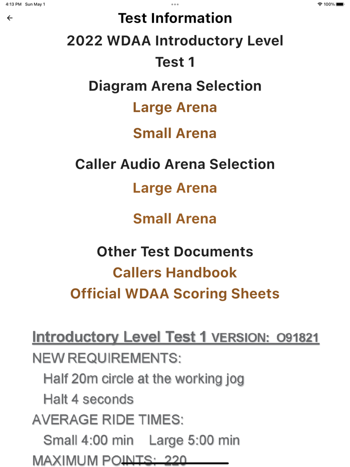 2022 WDAA Instructors Tests