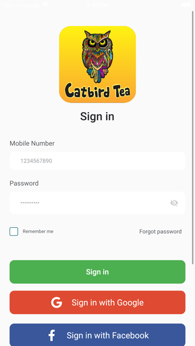 Catbird Tea Screenshot
